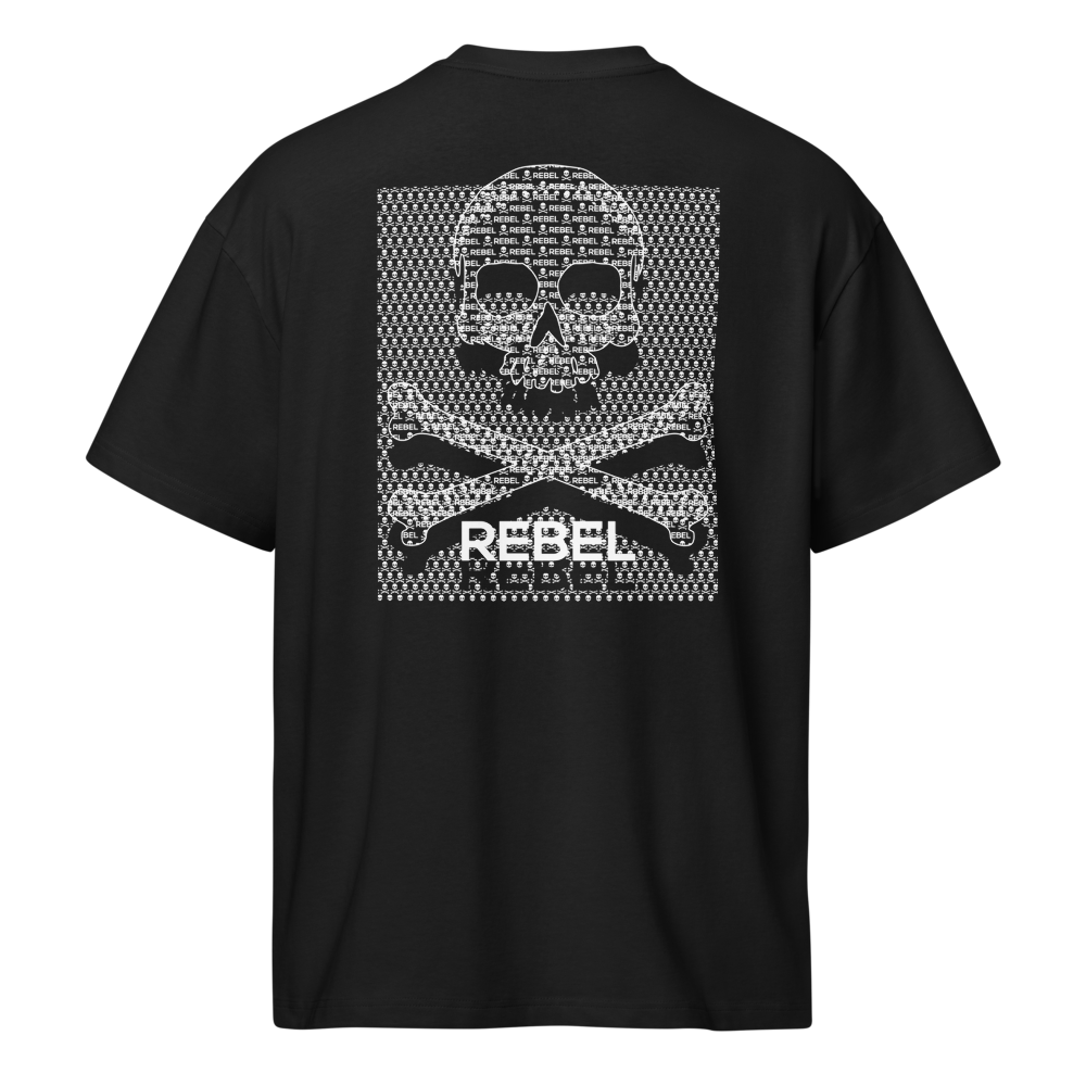 REBEL Crest 01 noir Blanc back