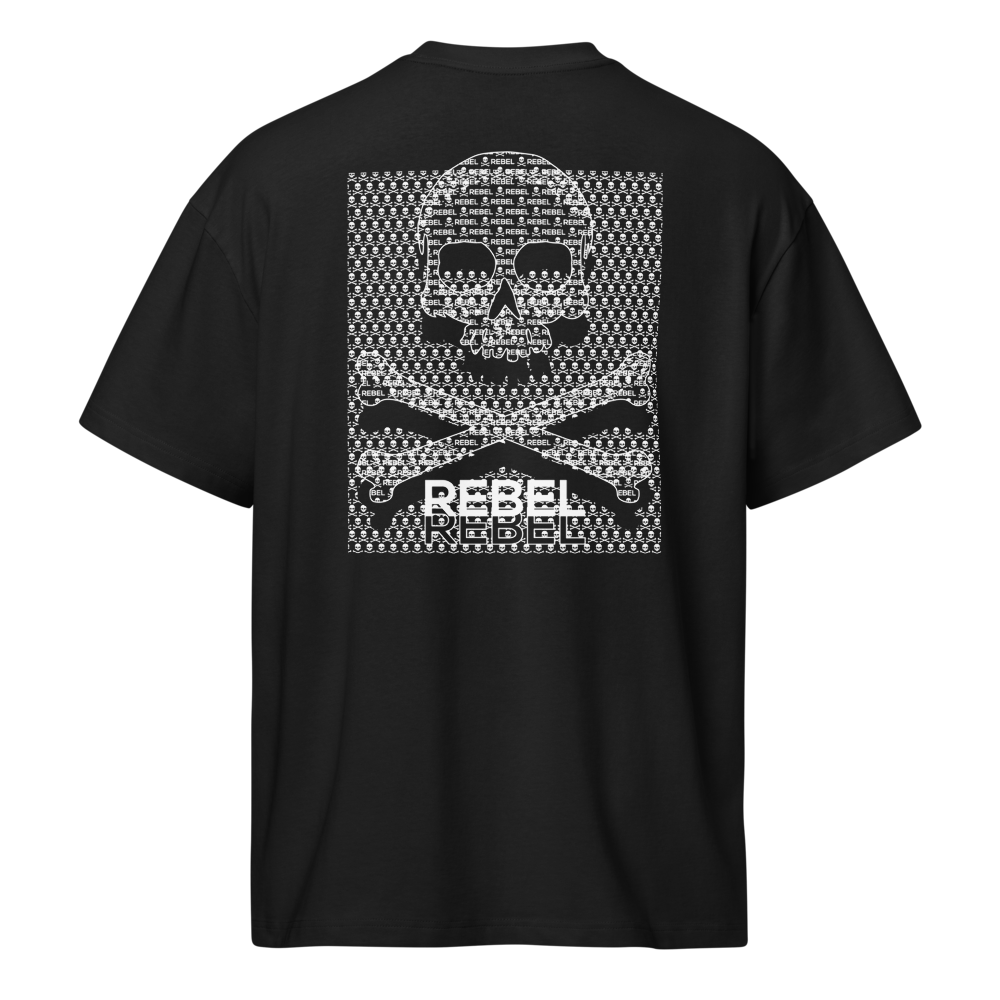 REBEL Crest 02 noir Blanc back