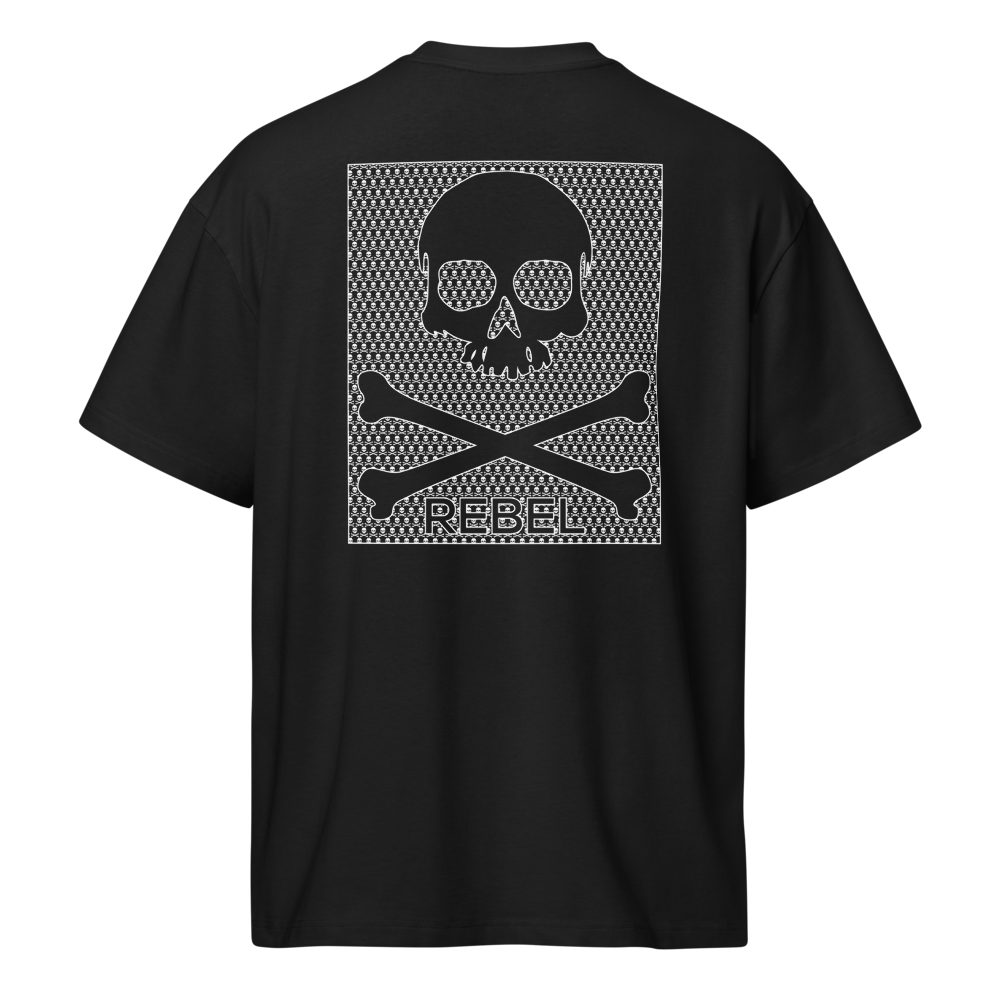 REBEL Crest 03 noir Blanc back